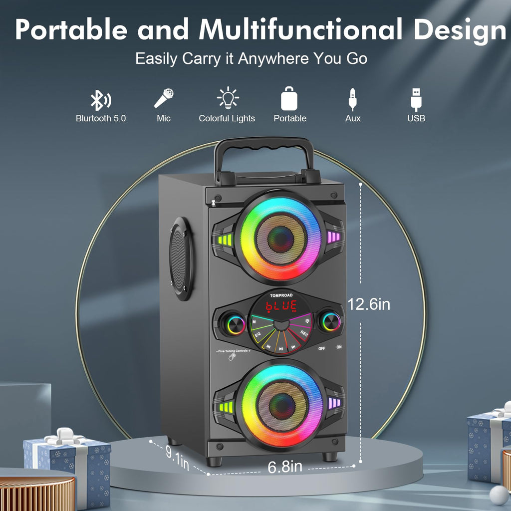 60W Portable Bluetooth Speaker with Subwoofer F595