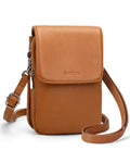 Genuine Leather Crossbody Bag with RFID Blocking Card Slots Z722
