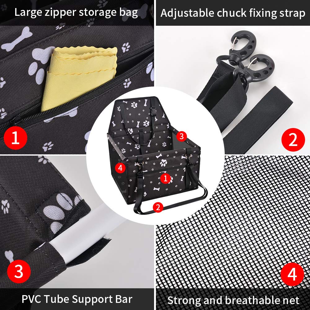 Portable Pet Booster Car Seat with Safety Leash I399