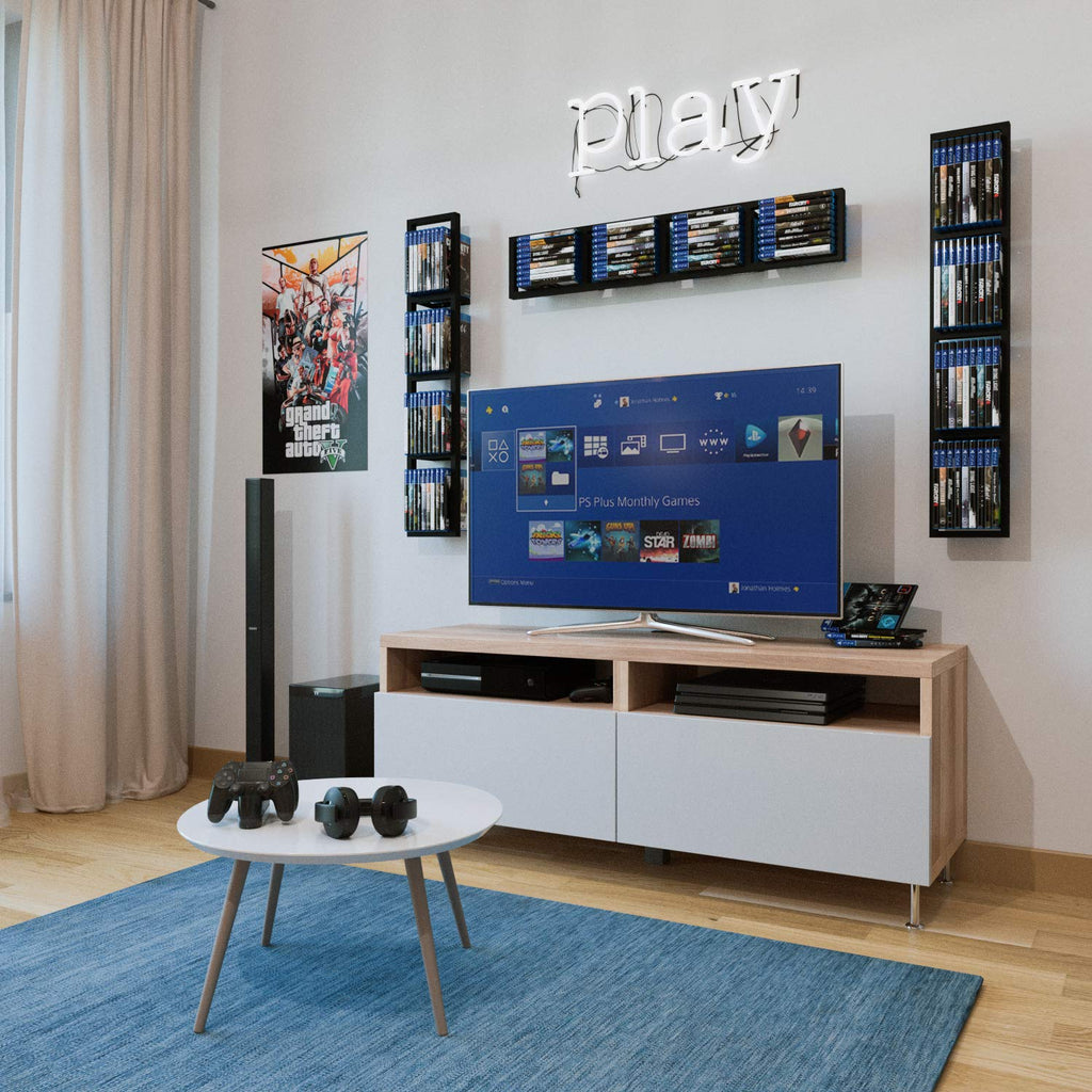 Black 34 Inch Floating Shelves Set of 3 I926