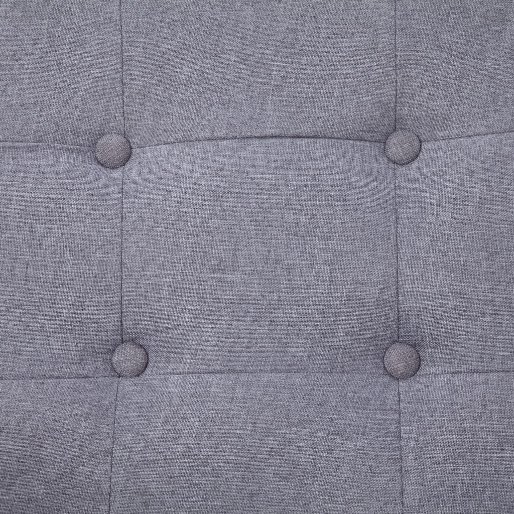Light Gray 2-Seater Fabric Loveseat Sofa with Armrests N34660