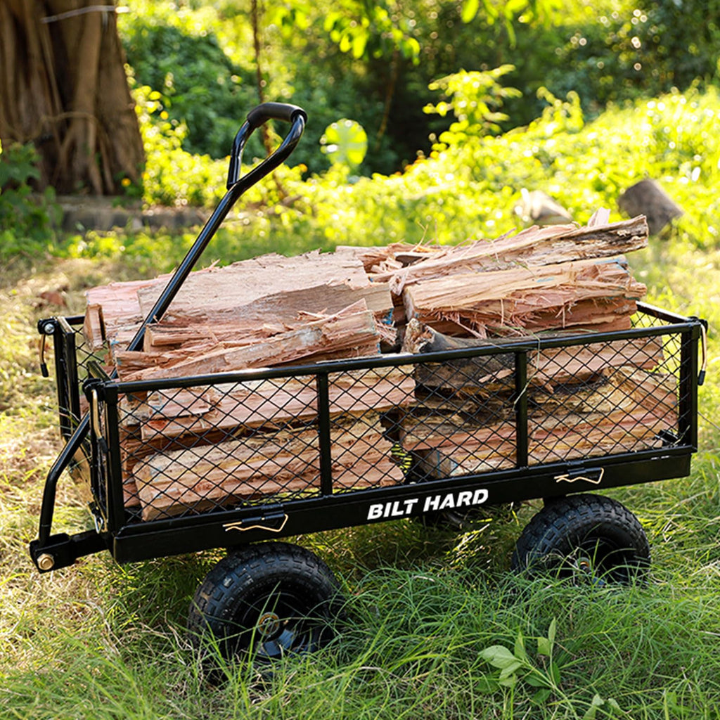 10" Flat Free Tires Steel Garden Cart with Rotating Handle R5219
