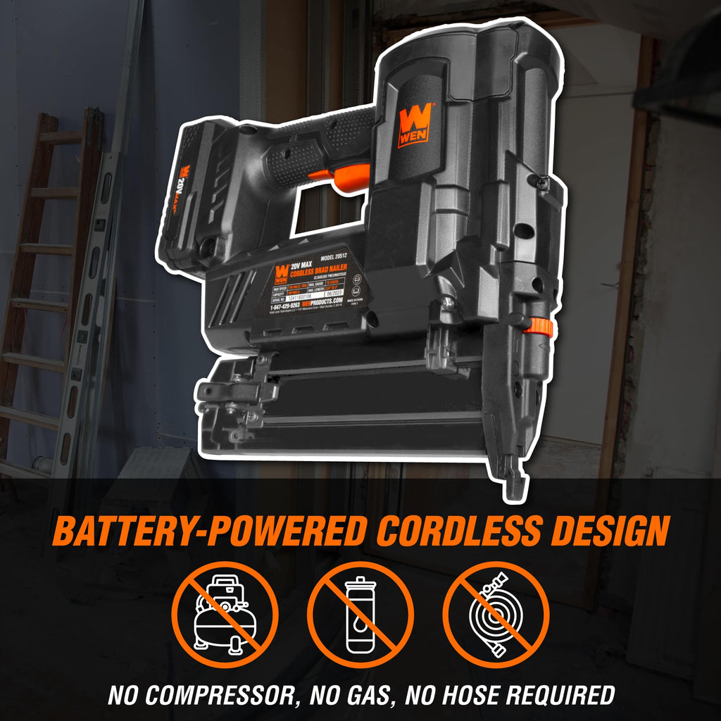 20V Max Cordless 18-Gauge Brad Nailer with Battery and Charger N7923