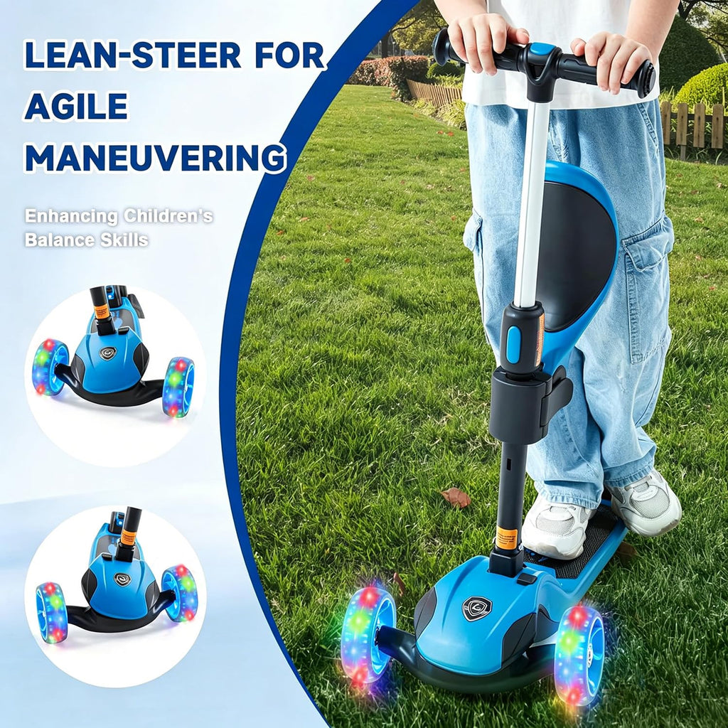 2-in-1 Folding 3 Wheel Kick Scooter X7983