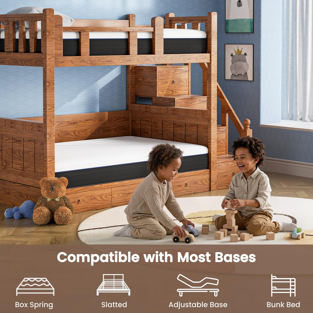 Twin Size 8 Inch Memory Foam Mattress C8060
