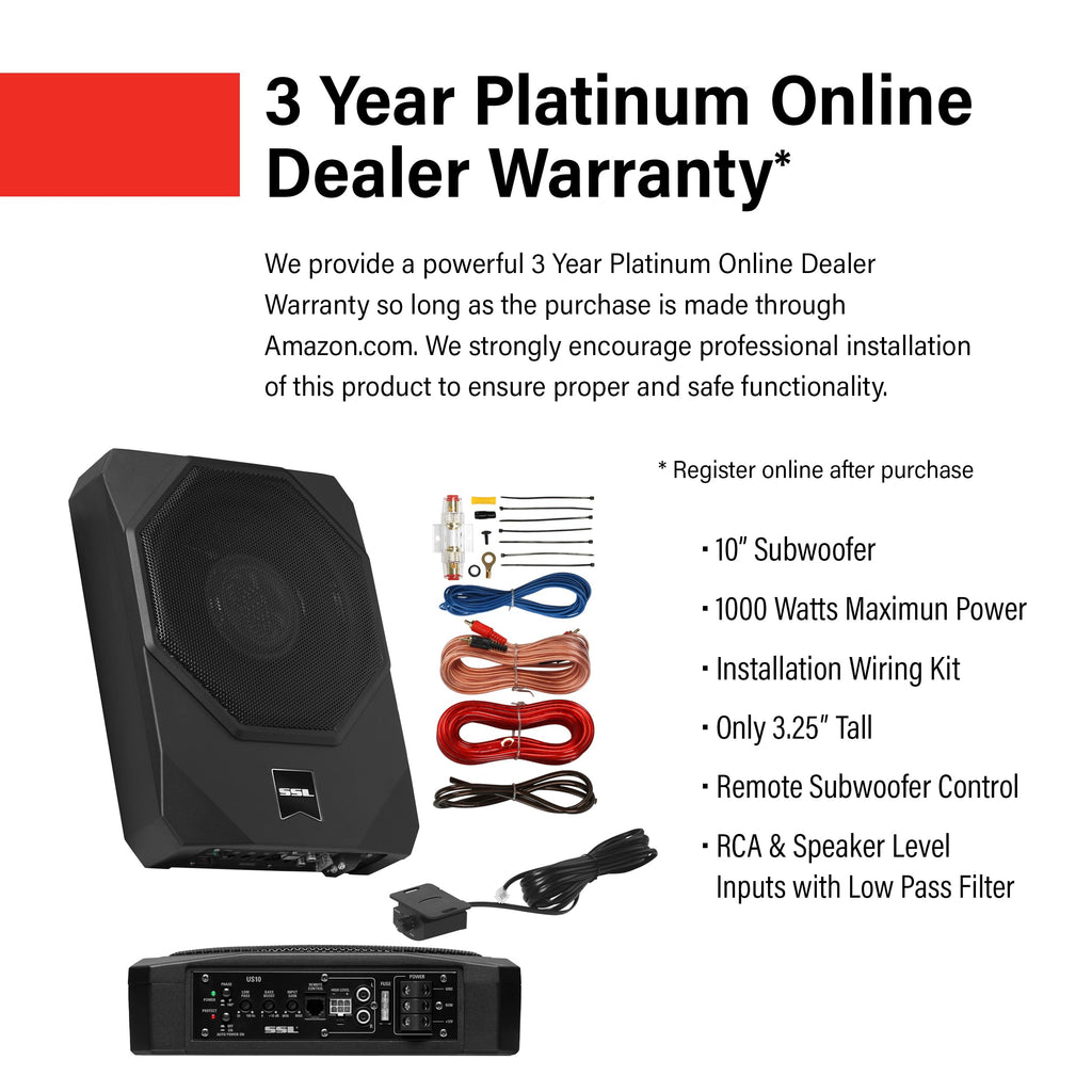 10 Inch Under Seat Car Subwoofer Z2790