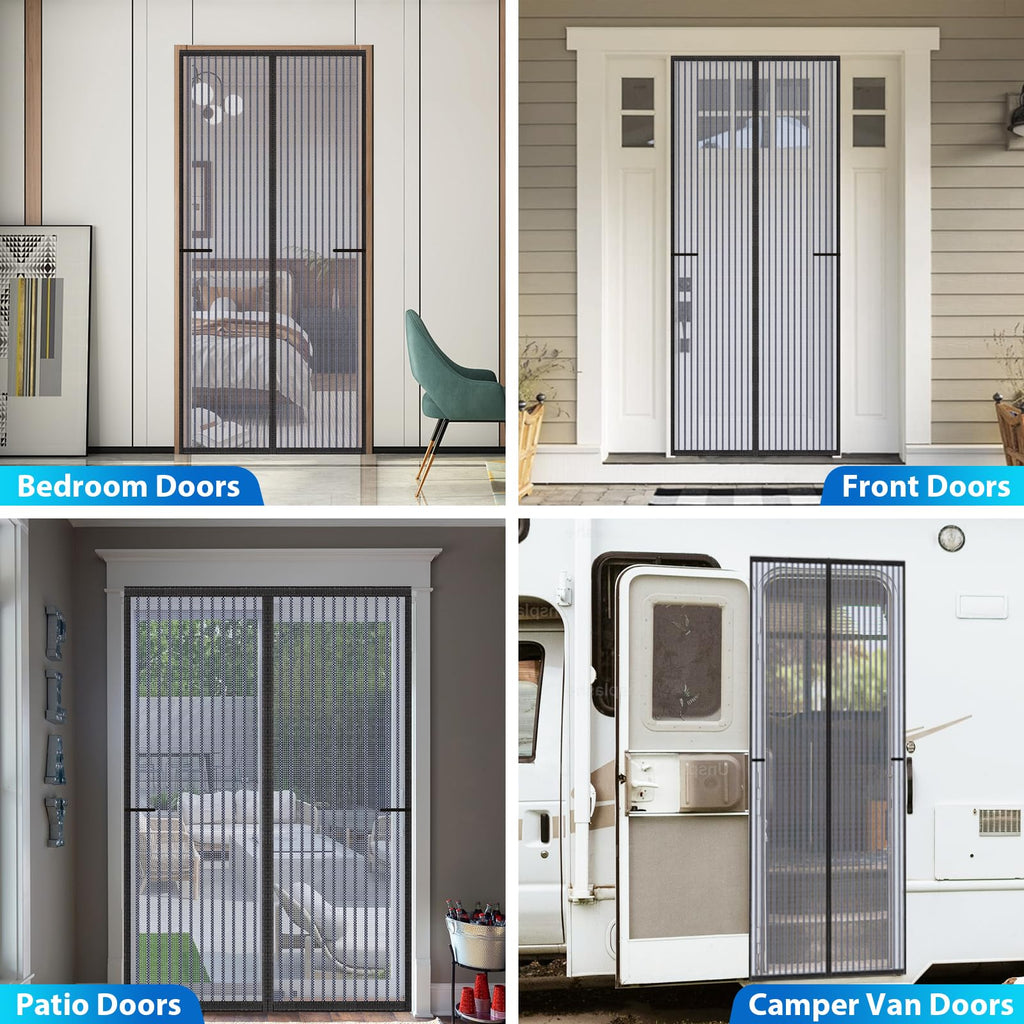 Magnetic Closure Fiberglass Screen Door Mesh 36 Inch X 82 Inch M8863