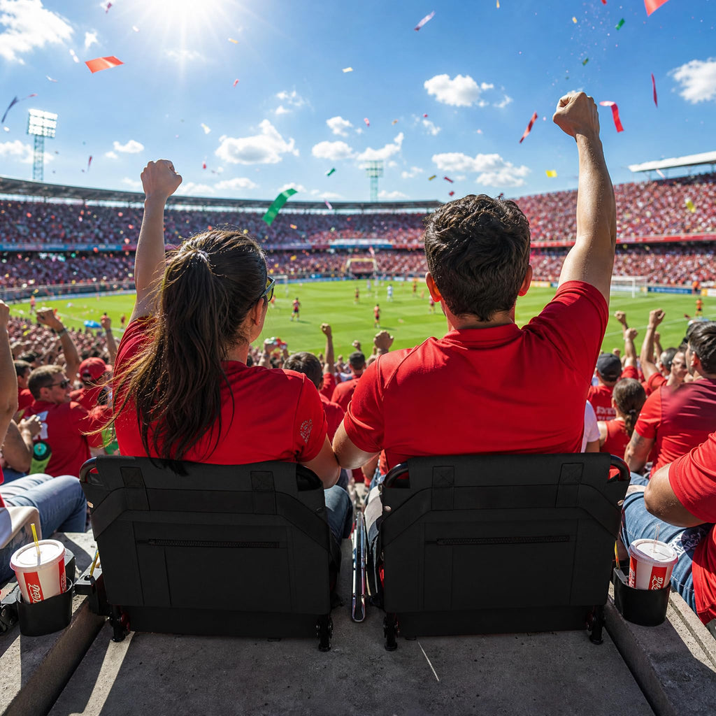 2pcs Stadium Seat for Bleachers with Back Support and Cushion V50054