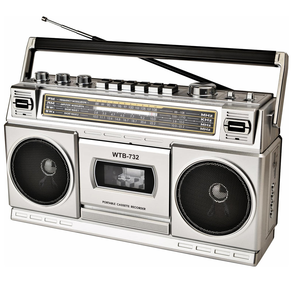 Portable Boombox with Cassette Player Recorder V532871