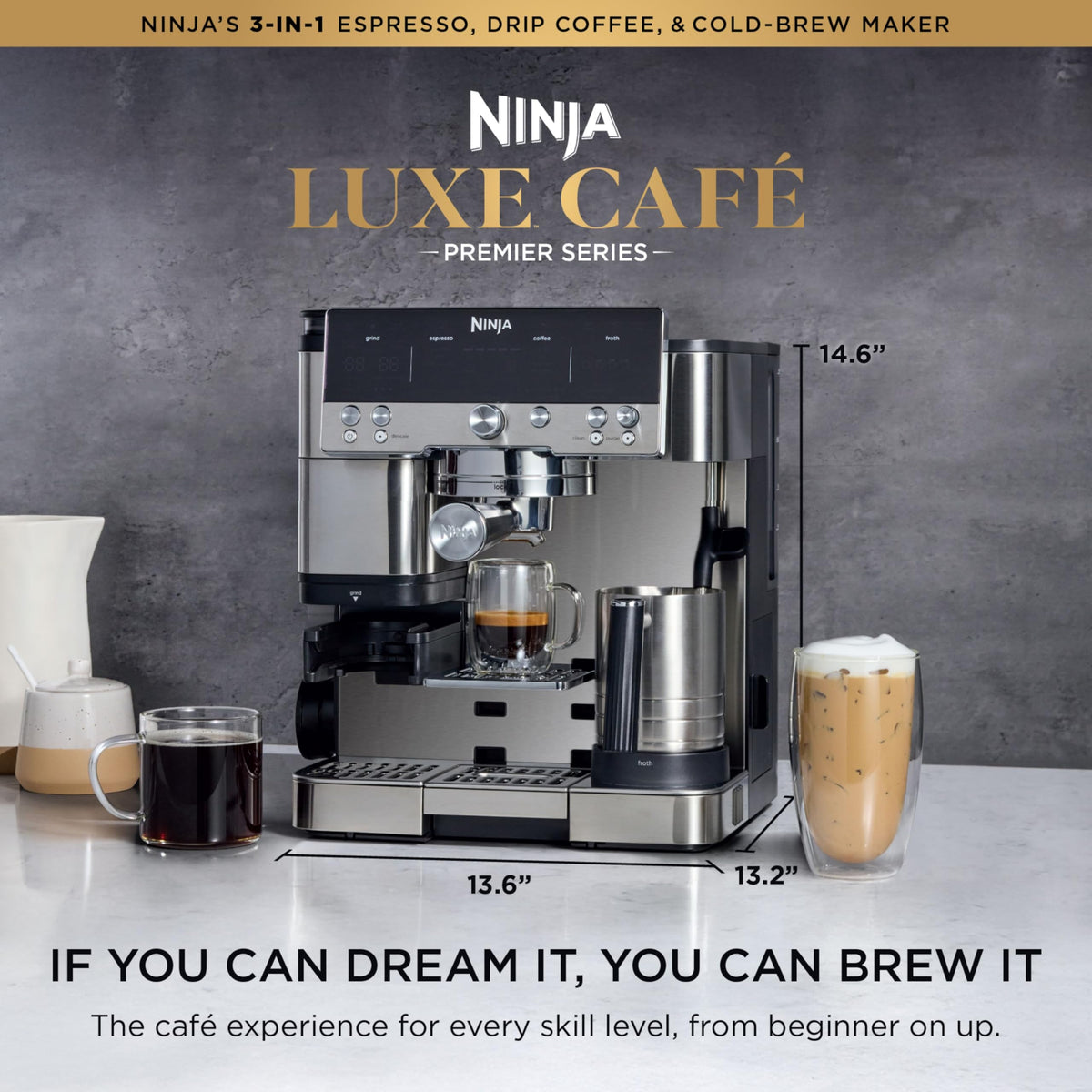 3-in-1 Espresso Drip Coffee & Cold Brew Machine K3779
