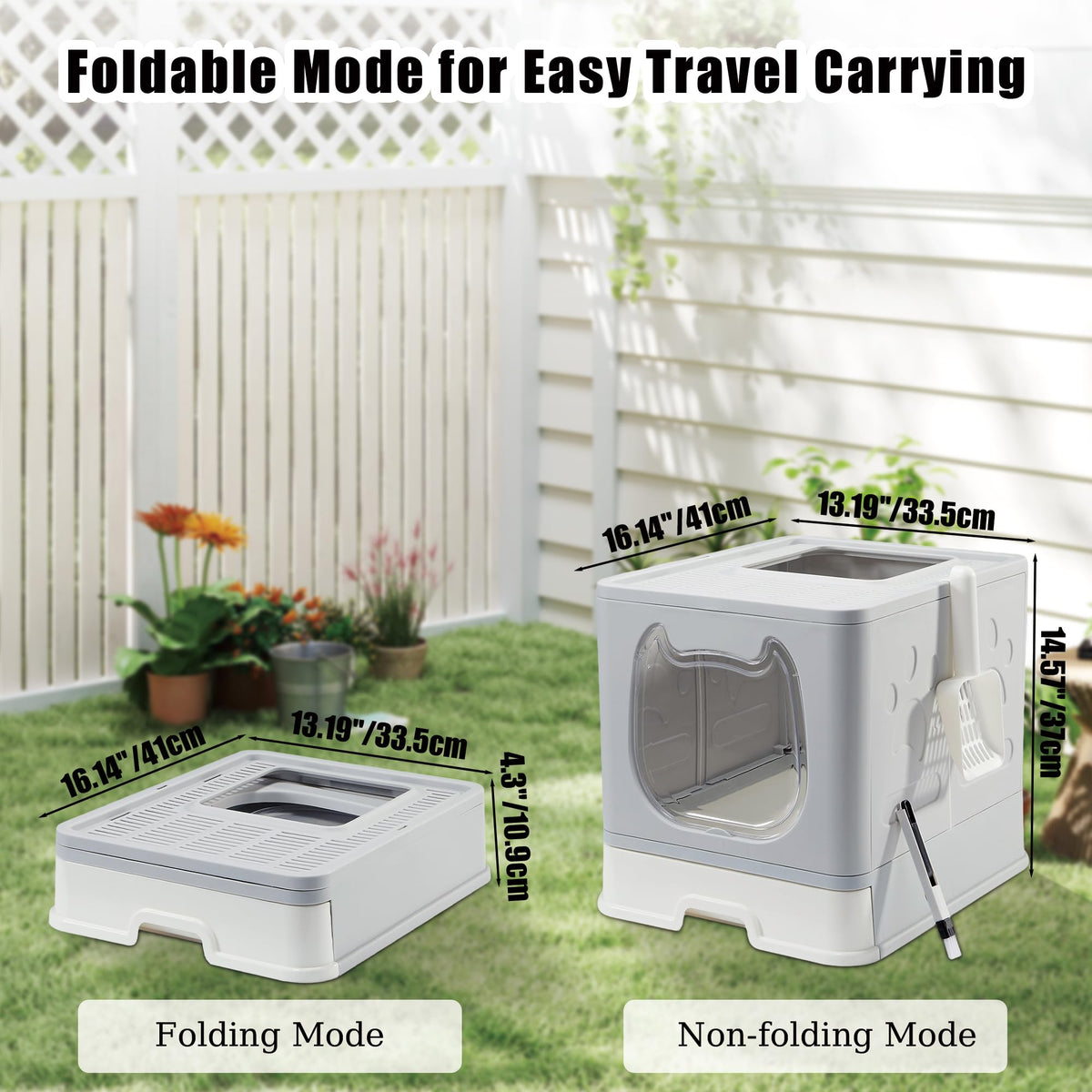 Covered Litter Box with Lid and Scooper X166481