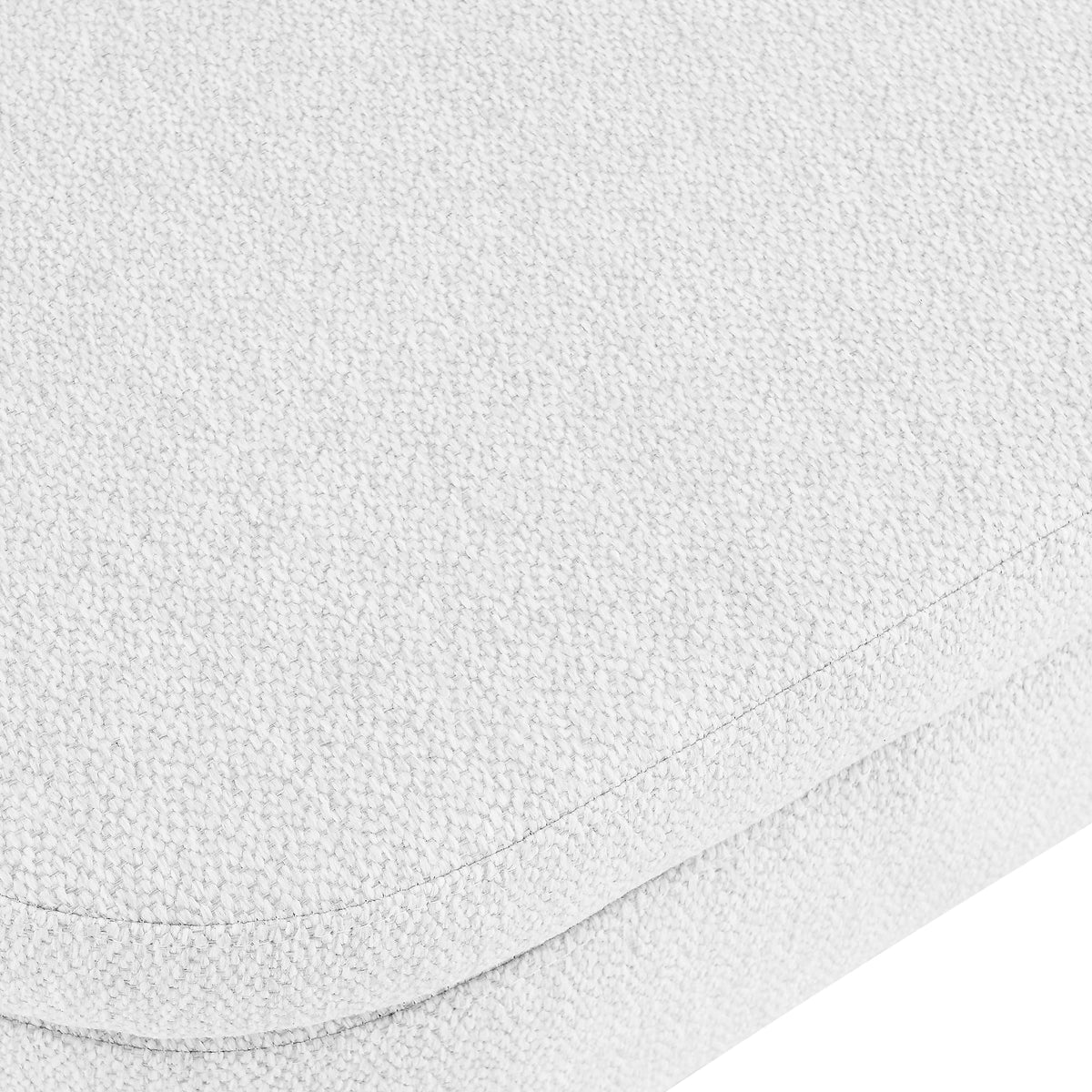 White Linen Fabric Upholstered Storage Bench with Solid Wood Legs N7251