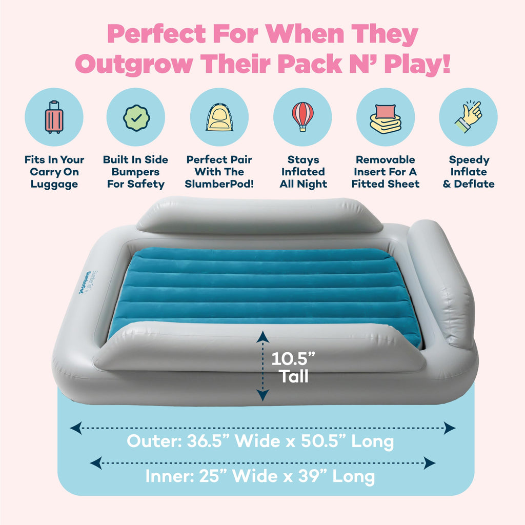 Inflatable Toddler Travel Bed with Safety Bumpers Z37327