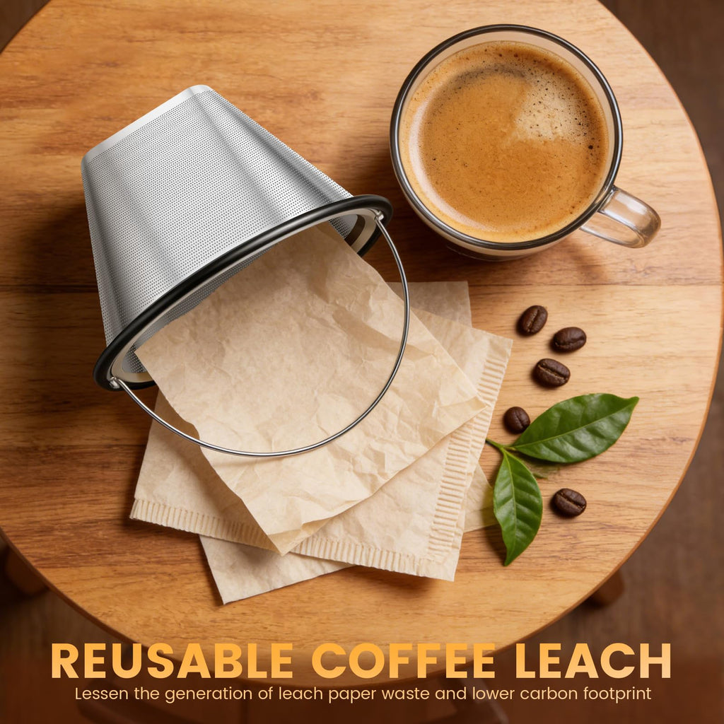 8-12 Cup Stainless Steel Reusable Cone Coffee Filter R135075