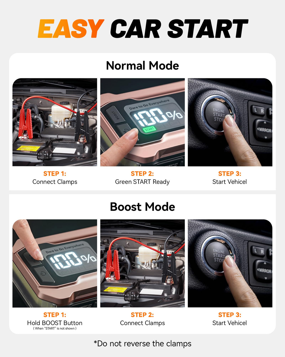 12V Pink Portable Car Jump Starter with 65W Quick Charger O819