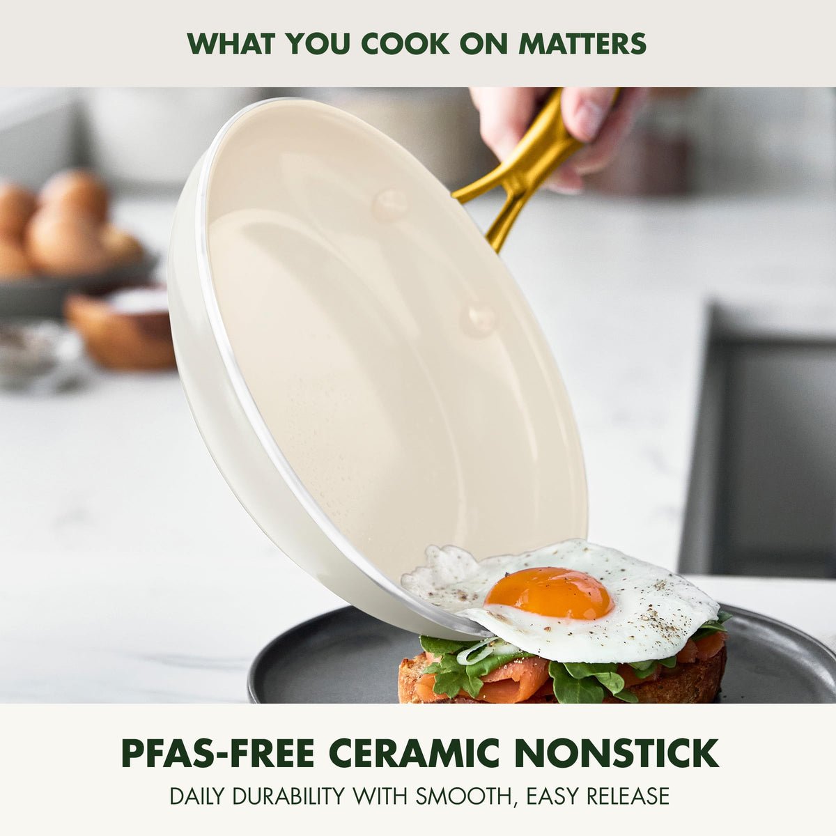 Nonstick Ceramic 2 Piece Frying Pan Skillet Set N3286