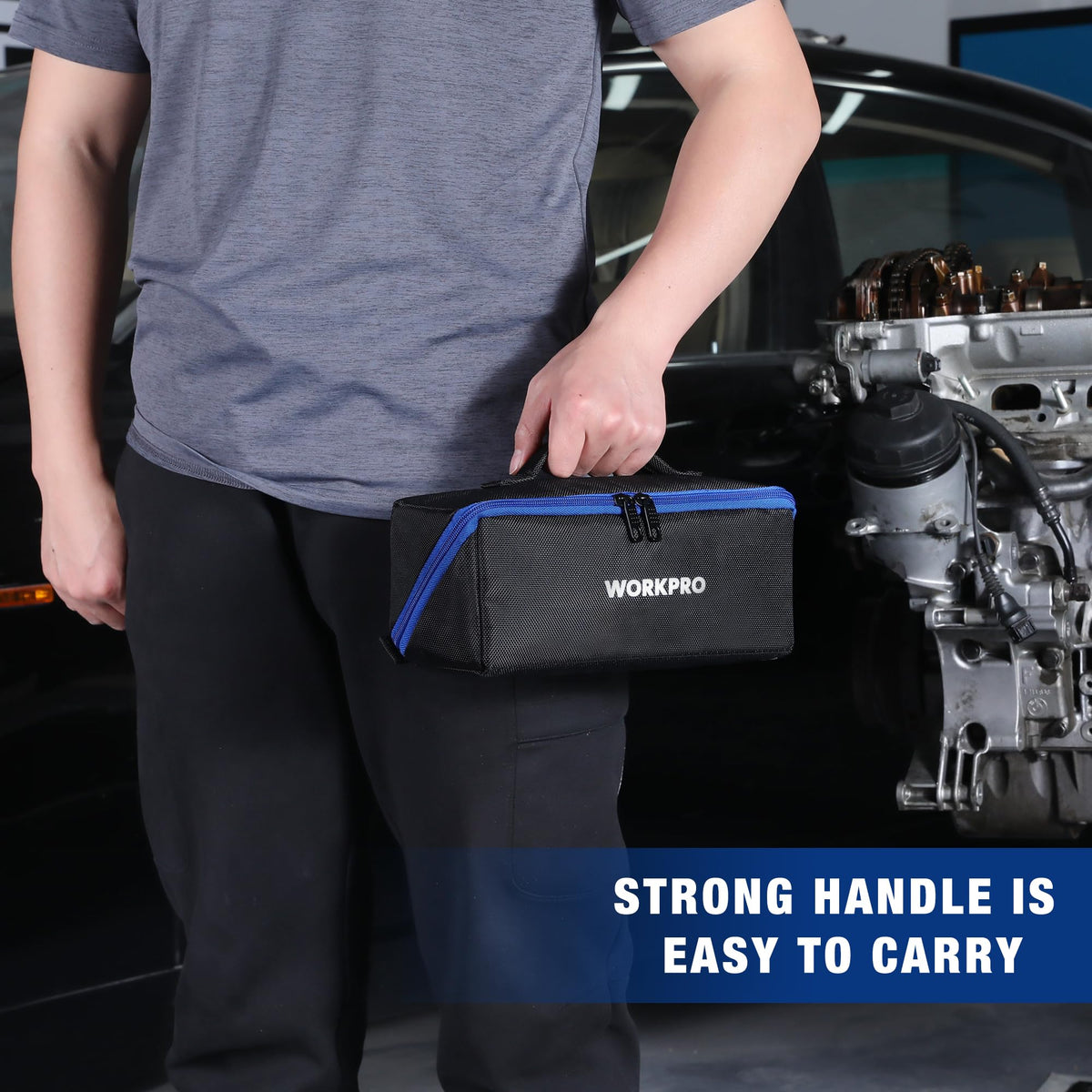 10" Wide Mouth Zipper Utility Tool Bag X669172