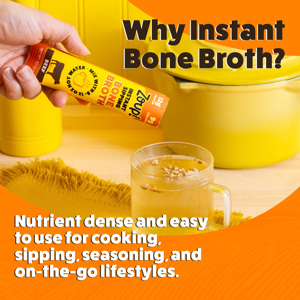 Instant Sipping Bone Broth Mix Beef 0.53 oz Pack of 30 R713397