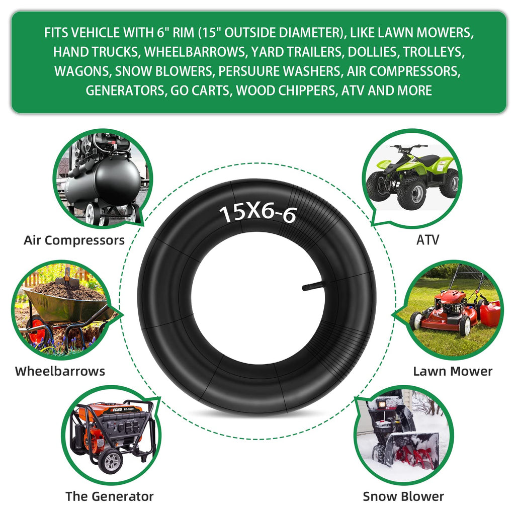 15x6.00-6 Inner Tube with TR-13 Straight Valve Stem N701