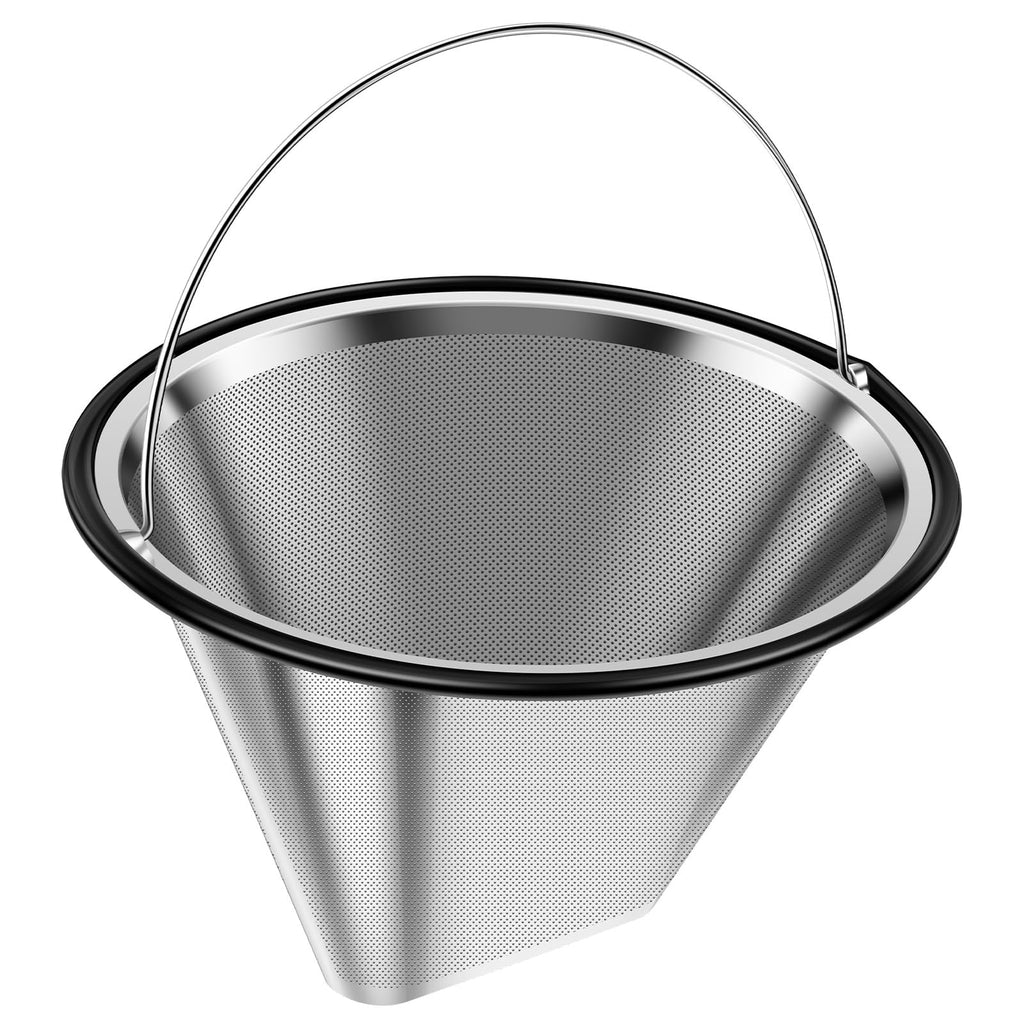 8-12 Cup Stainless Steel Reusable Cone Coffee Filter R135075