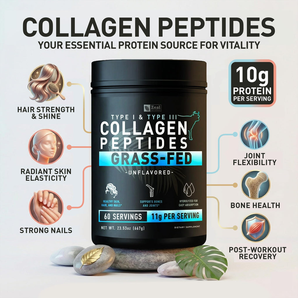 Hydrolyzed Collagen Peptides Powder, 10g Protein, Unflavored, 23.53 oz H274