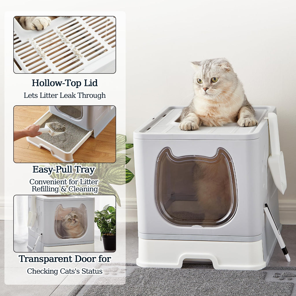 Covered Litter Box with Lid and Scooper X166481