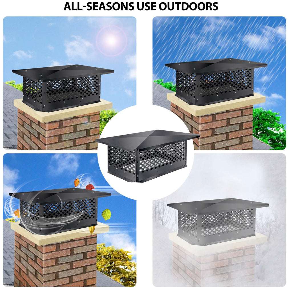 Black Alloy Steel Chimney Cap D476