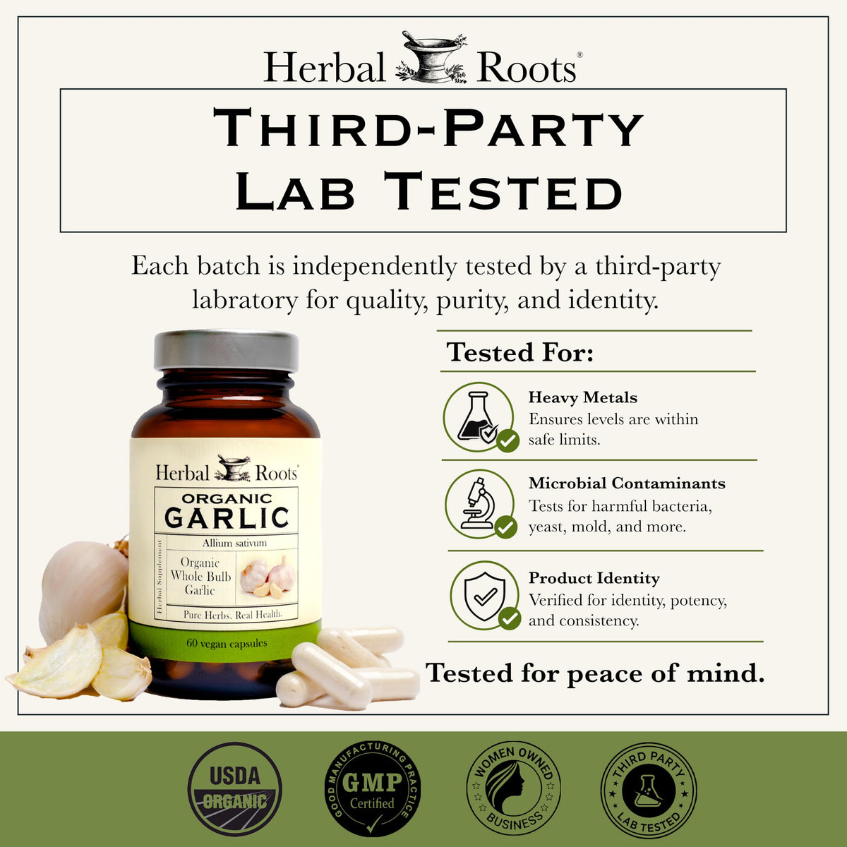 Organic Whole Bulb Garlic 60 Vegan Capsules S205