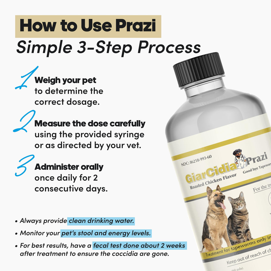 Chicken Flavour Dewormer Oral Suspension with Dropper C905