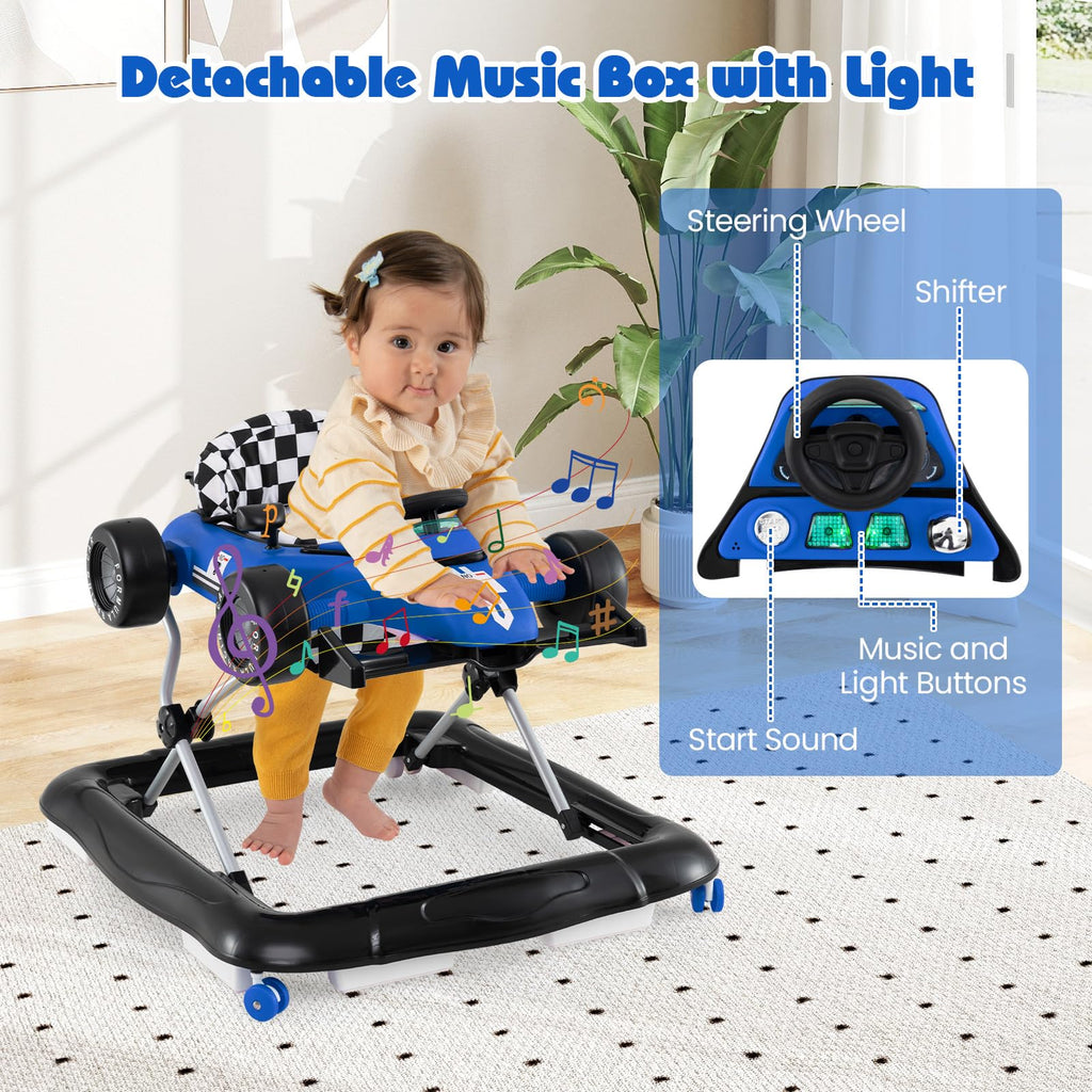 Foldable Baby Walker with Adjustable Heights and Wheels F471478