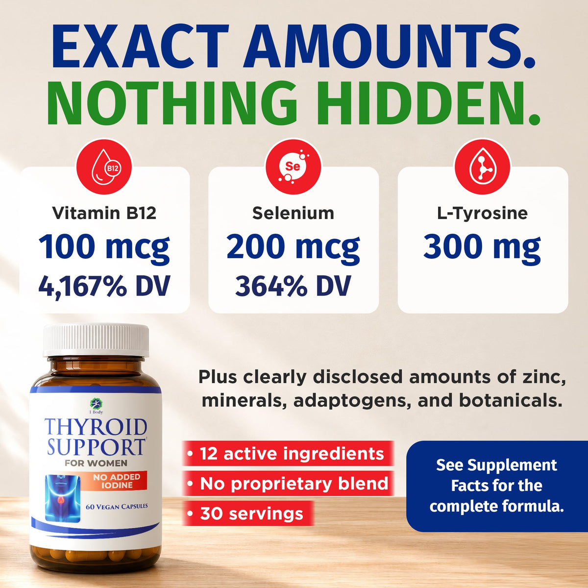 60 Vegan Thyroid Support Capsules C87329
