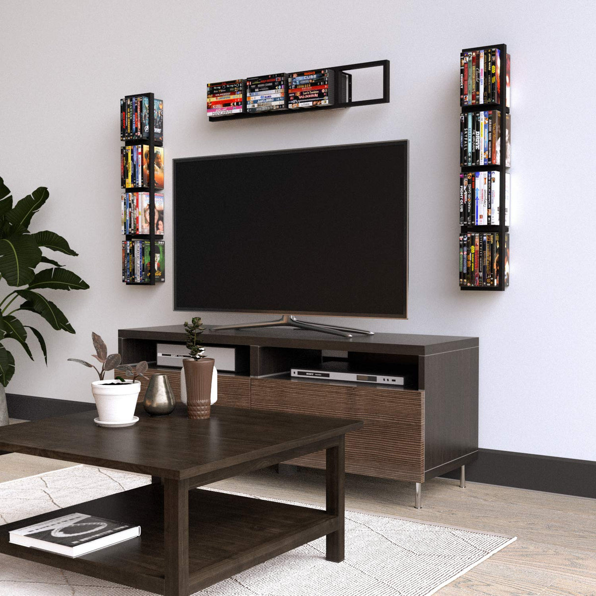 Black 34 Inch Floating Shelves Set of 3 I926