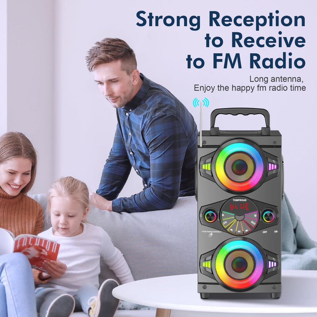 60W Portable Bluetooth Speaker with Subwoofer F595