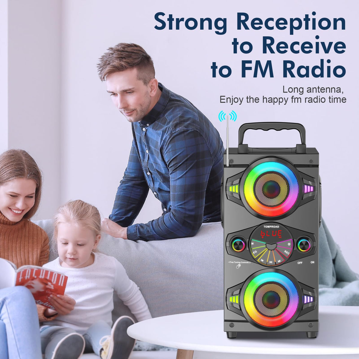 60W Portable Bluetooth Speaker with Subwoofer F595