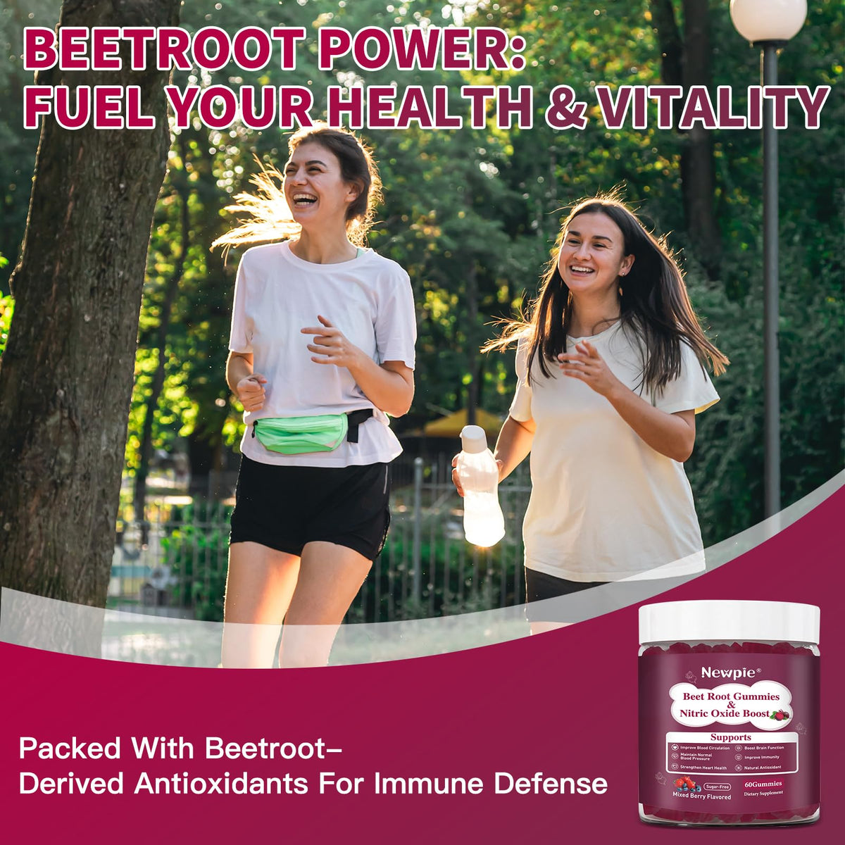 Beet Root Gummies Mixed Berry 60 Chews B3900