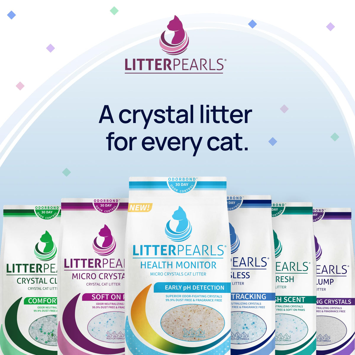 Unscented Non-Clumping Crystal Cat Litter, 7 lb G391814