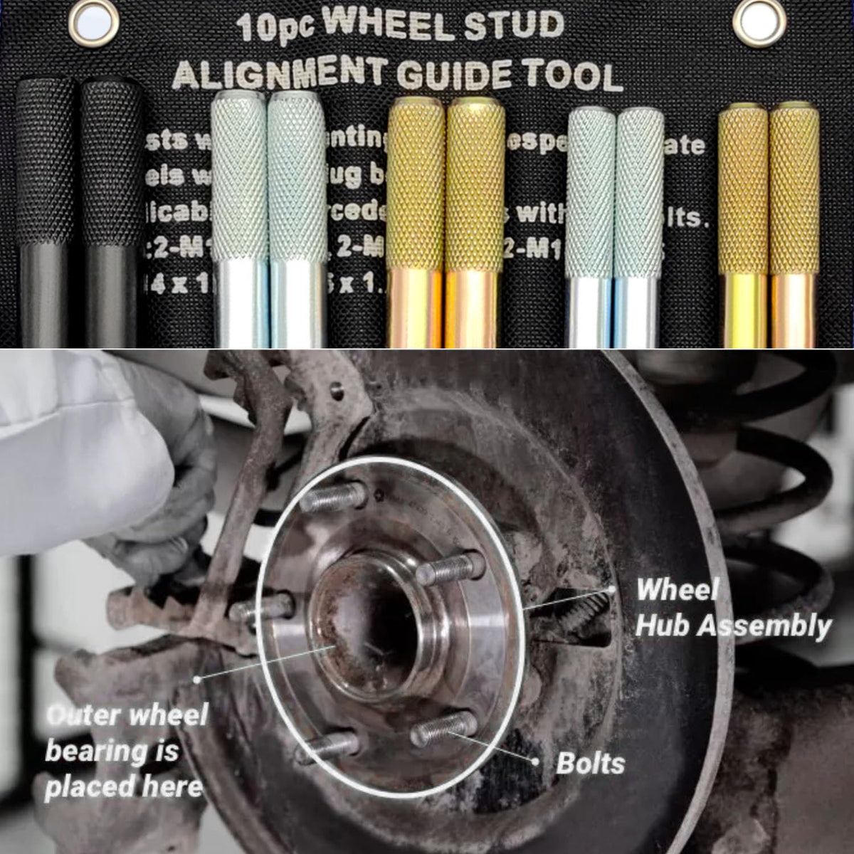 10 Pcs Wheel Alignment Pin Tool Kit T471