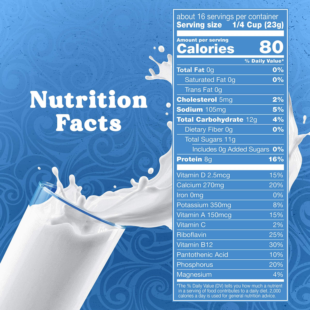 Nonfat Dry Milk With Vitamins A and D, 12.98 oz V1367
