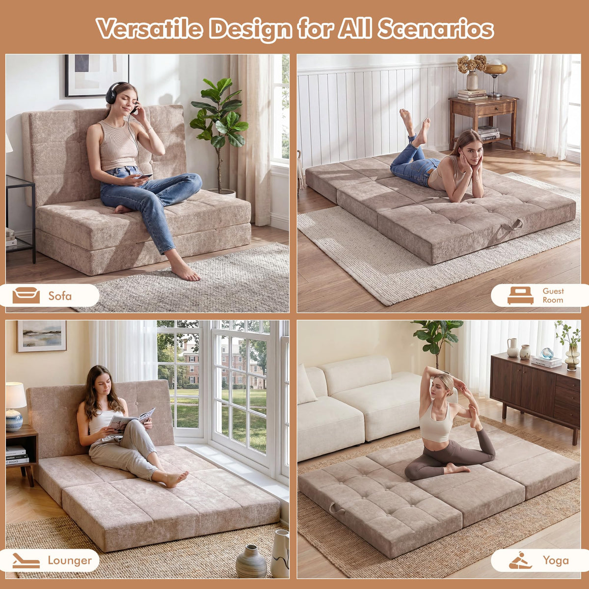 Foldable Twin 4 Inch Memory Foam Mattress G376527