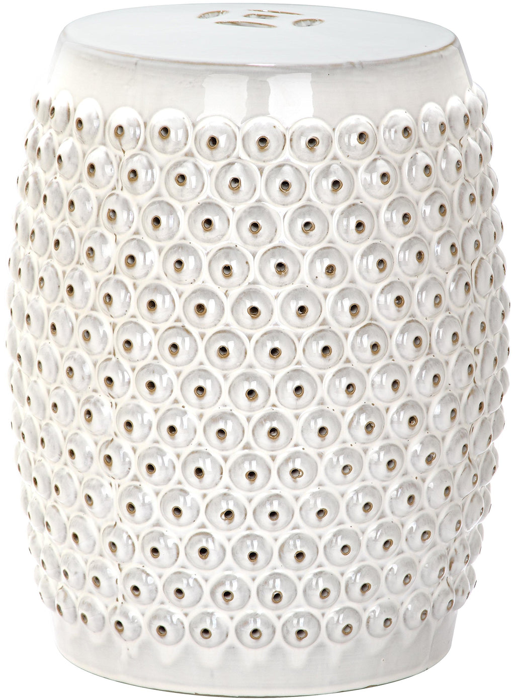 Creme Ceramic Garden Stool T466888